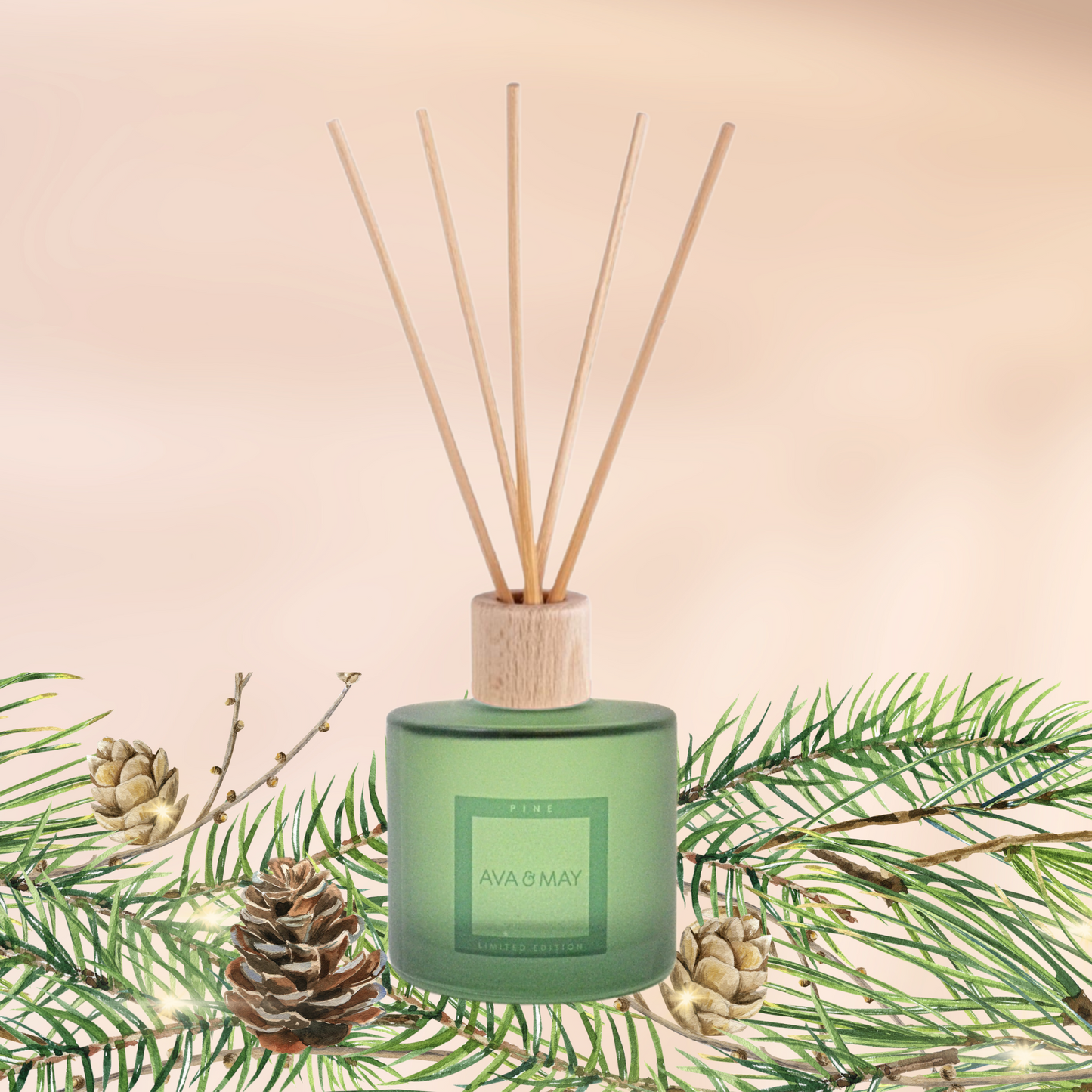 Parfum de cameră AVA & MAY Pine 200ml cu arome de eucalipt, pin și cedru