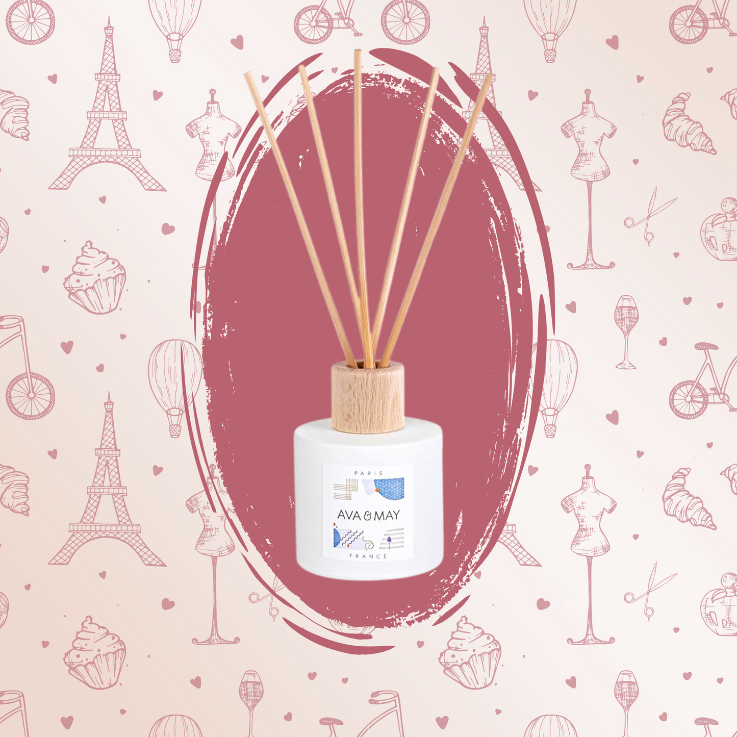 Parfum de cameră AVA & MAY Paris 100ml cu arome de bergamotă și iasomie