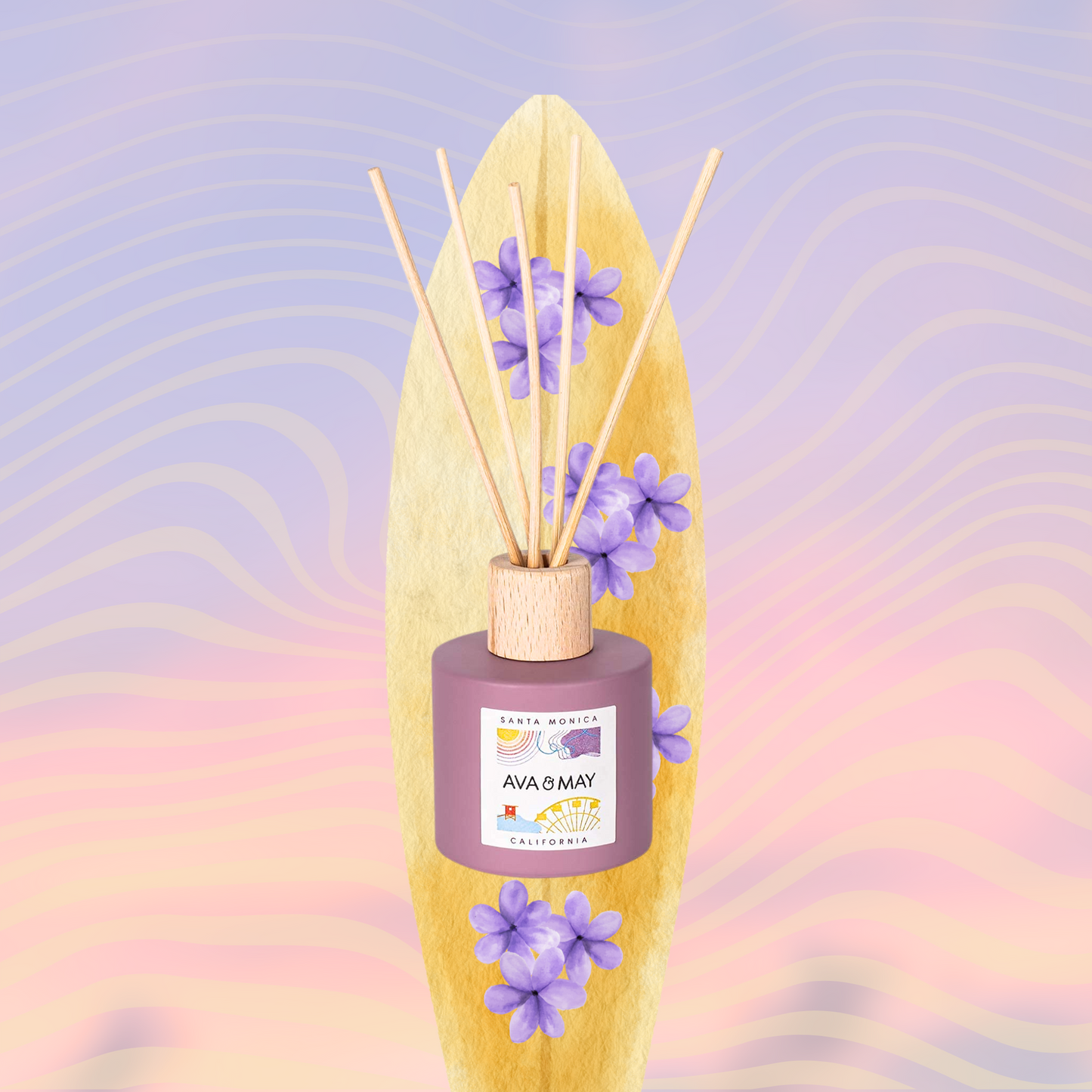 Parfum de cameră AVA & MAY Santa Monica 100ml cu arome de citrice, flori de portocal și lemn de cedru