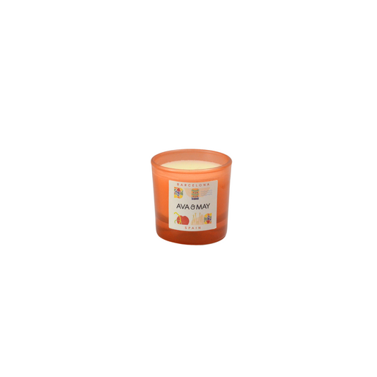 Lumânare parfumată AVA & MAY - Barcelona, Orange, Arome de zmeură, iasomie și bomboane, 30g - Zaha Boutique