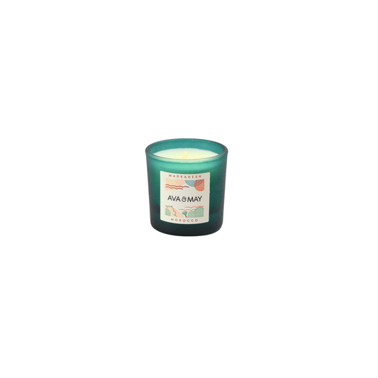 Lumânare parfumată AVA & MAY - Marrakesh, Morocco, Arome de migdală, lemn de santal și scorțișoară, 30g - Zaha Boutique